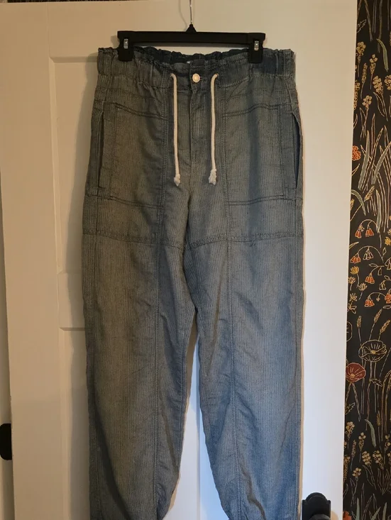 Free People Light Blue Drawstring Joggers - Picture 1 of 5